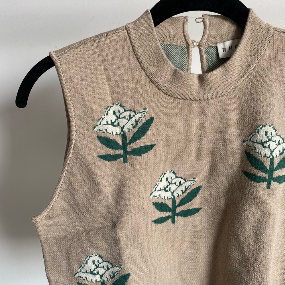 $155 NWT Rhode Jude Knit Top in Neutral Booti Sz Large - Picture 5 of 14